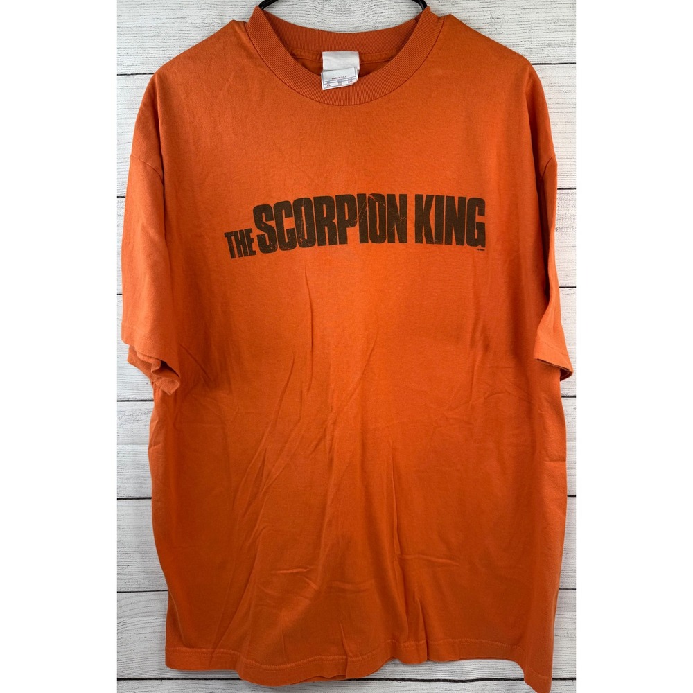 Vintage The Scorpion King Movie T-Shirt Murina Orange Mens XL Made in USA 2002
